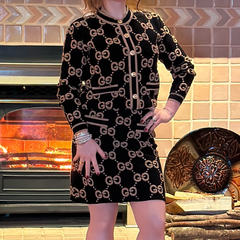 Luxury suit skirt and sweater